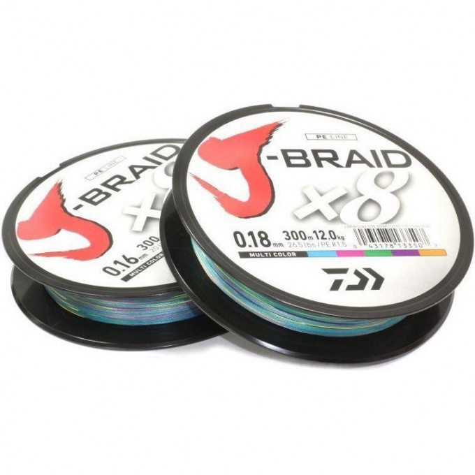 Шнур DAIWA J-Braid X8 0,24мм 150м multicolor 12755-124RU Шнур DAIWA J-Braid X8 0,24мм 150м multicolor 12755-124RU