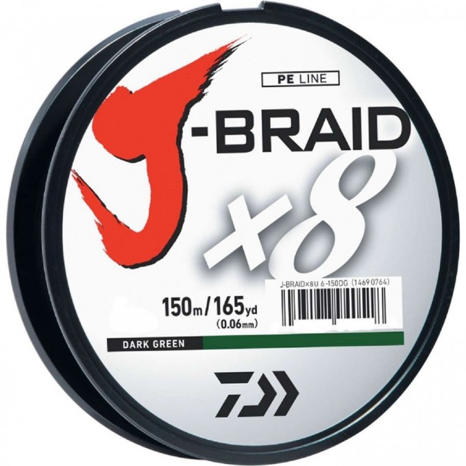 Шнур DAIWA J-Braid X8 0,28мм 150м multicolor 12755-128RU Шнур DAIWA J-Braid X8 0,28мм 150м multicolor 12755-128RU